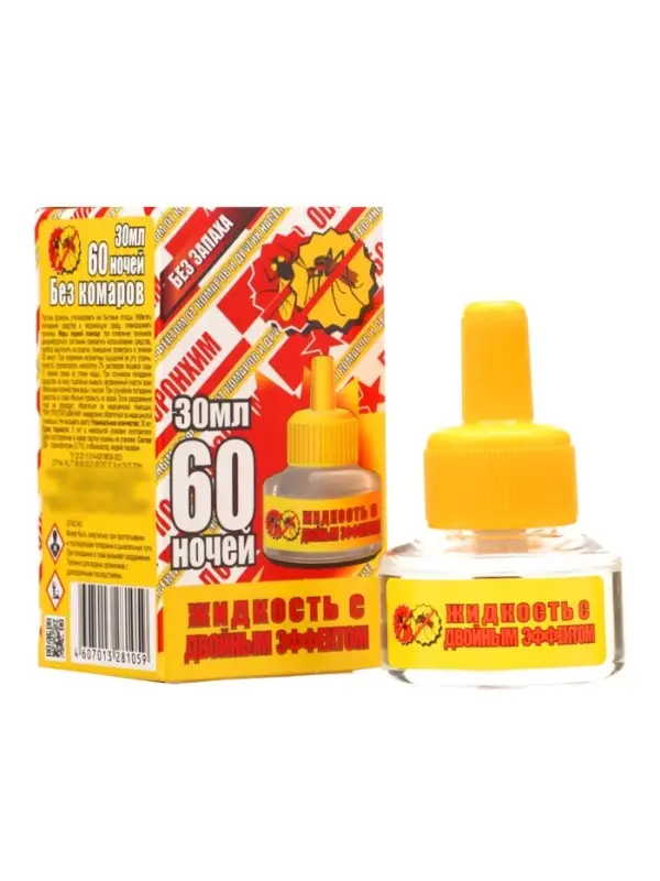 Средство инсектицидное"Жидкостник с двойным эффектом" без запаха, 60 ночей, 30 мл