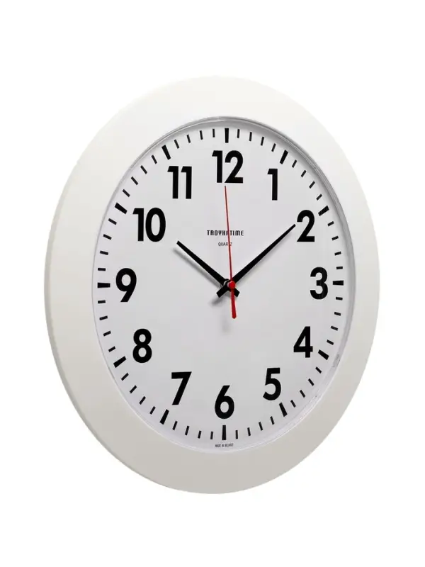 Часы настенные, серия: Классика, плавный ход, d=30 см, белый обод