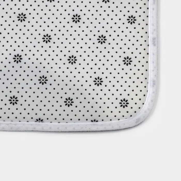 Коврик для ванной и туалета Доляна &laquo;Камень&raquo;, 44&times;120 см, чёрный