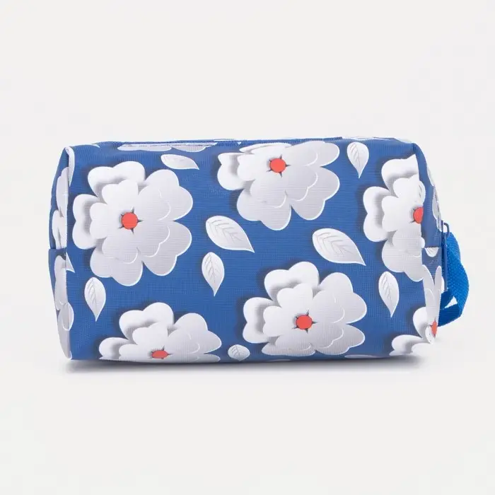 Косметичка дорожная на молнии, с ручкой, цвет синий