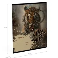 Тетрадь 24 листа в линейку ErichKrause Stay Wild, 60 г/м&sup2;, обложка мелованный картон, МИКС