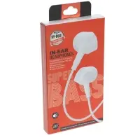 Наушники проводные SY-002, вакуумные, микрофон, Jack 3.5 мм, белые