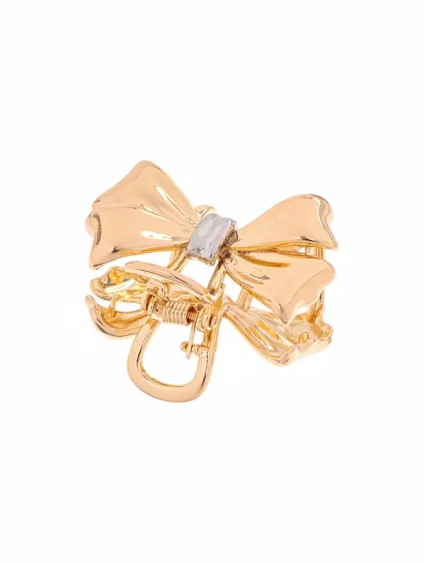 Крабик для волос &laquo;Хизер&raquo;, бант галант, 4.5 см, золотистый