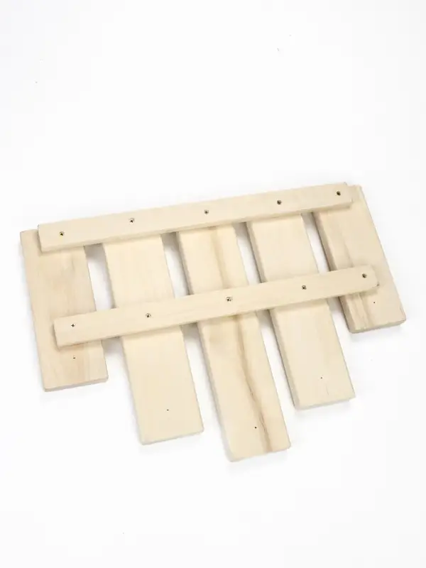 Полка-вешалка для бани и сауны, 55&times;27&times;39 см, деревянная, 5 крючков