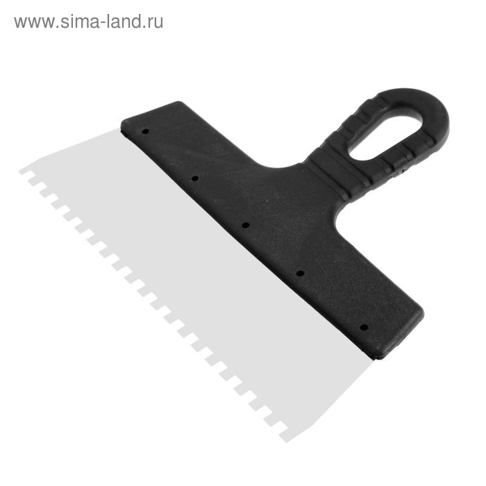 Шпатель зубчатый ЛОМ, 250 мм, зуб 6 мм, нержавеющая сталь Шпатель зубчатый ЛОМ, 250 мм, зуб 6 мм, нержавеющая сталь