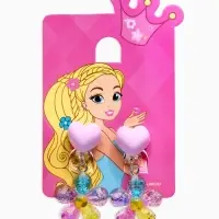 Серьги-клипсы детские Выбражулька «Цветок», сияющие, цветные