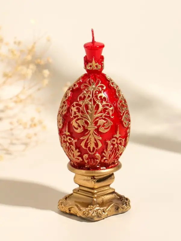 Свеча декоративная "Пасхальное яйцо с орнаментом №1" 5х12 см, 95 гр