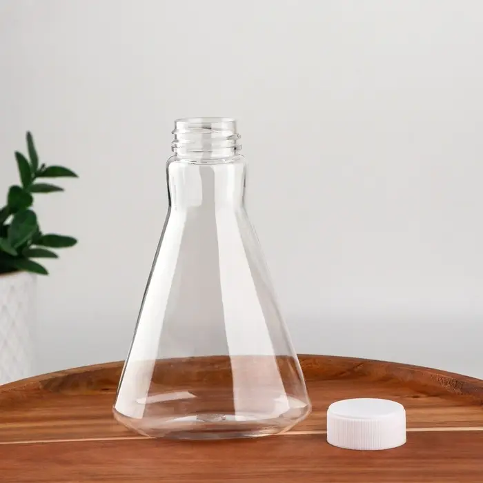 Бутылочка для хранения, 200 мл, цвет прозрачный/белый Бутылочка для хранения, 200 мл, цвет прозрачный/белый