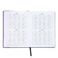 Ежедневник недатированный А5 Monochrome. Anemone, 136 листов, 7БЦ, фиолетовый, soft touch, с резинкой
