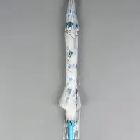 Зонт - трость детский &laquo;Единороги&raquo;, полуавтоматический, 8 спиц, R=45/54 см, d=90 см, прозрачный, белый, голубой