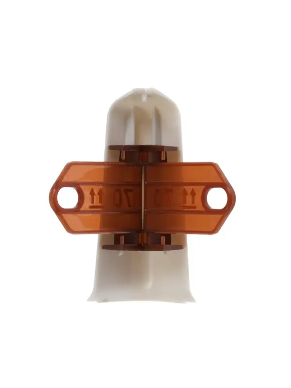 Угол наружный для плинтуса &laquo;Деконика&raquo;, с крепежом, 70 мм, 2 штуки, цвет 002 светло-серый