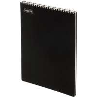 Блокнот А4 80л Attache гребень клетка пластик черн с тиснением