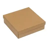Коробка подарочная складная, упаковка, крышка - дно, крафт, 20&times;20&times;6 см