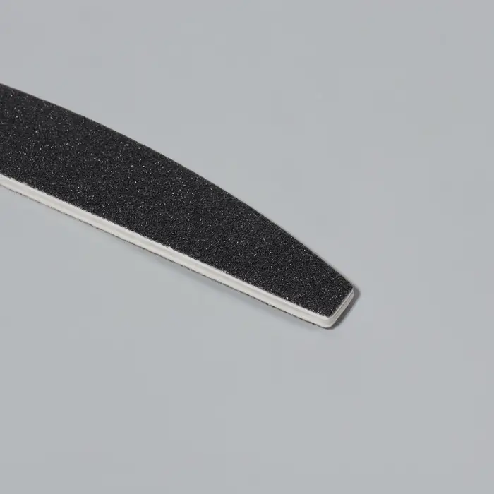 Пилка для ногтей, лодочка, 80/100 грит, 18 см, чёрная