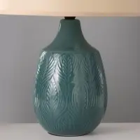 Лампа настольная RISALUX &laquo;Жанин&raquo;, 15 Вт, Е14, бирюзовая, 28&times;28&times;42 см