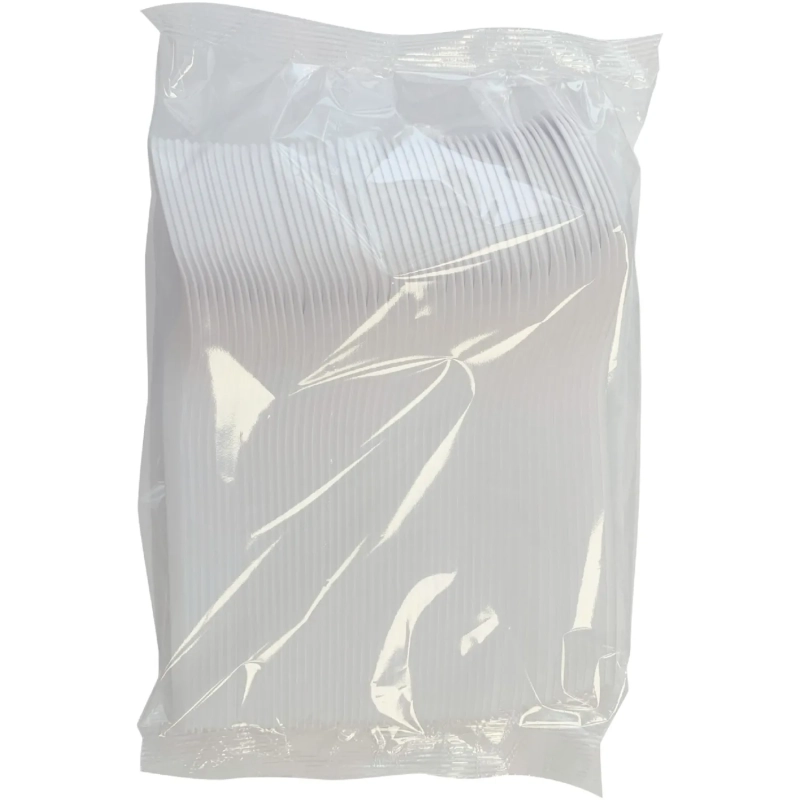 Ложка одноразовая столовая белая ПП 165 мм 50шт/уп