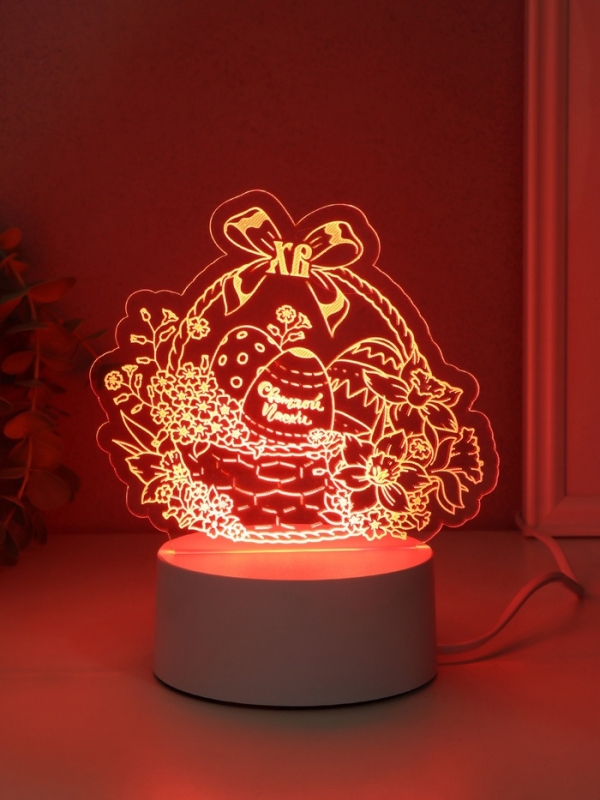 Светильник Светильник "Пасхальная корзинка" LED RGB от сети RISALUX 9,5х17х16,3 см