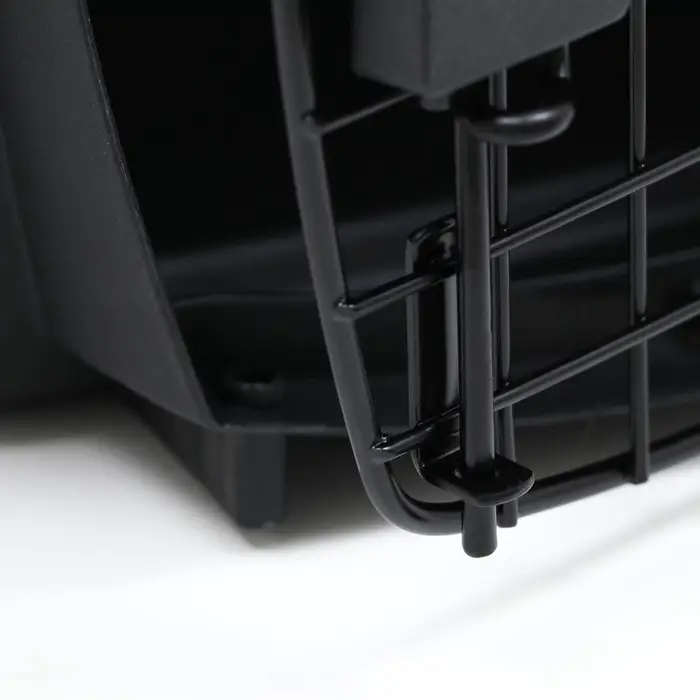 Переноска для животных, 49&times;32&times;27, с металлической дверью, пластик, фиолетовая