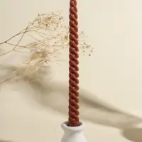 Набор свечей витых, 2&times;25 см, 4 шт., палитра коричневого, 25.5&times;8.8&times;2.4 см