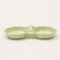 Миска пластиковая двойная 24 см х 11,5 см х 3 см зелёная Миска пластиковая двойная 24 см х 11,5 см х 3 см зелёная