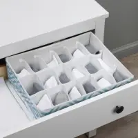 Органайзер для хранения белья Доляна &laquo;Лагуна&raquo;, 18 ячеек, 35&times;30&times;12 см, бирюзовый