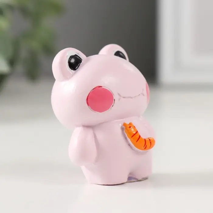 Фигурка полистоун &laquo;Лягушка с гусеницей&raquo;, 2.5&times;3.5&times;5 см, МИКС