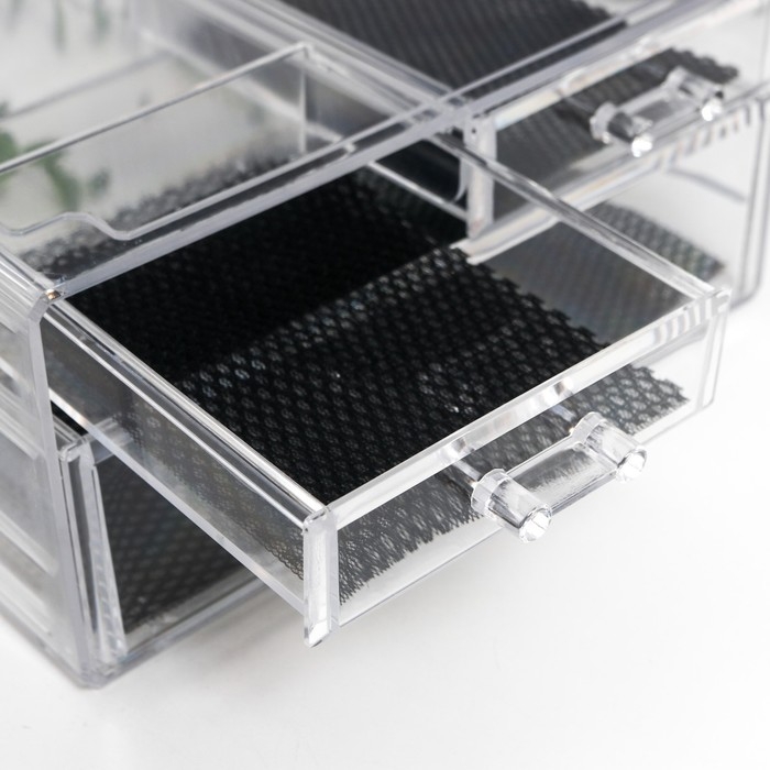 Шкатулка-органайзер пластик 3 ящика прозрачная 19х14,5х24 см Шкатулка-органайзер пластик 3 ящика прозрачная 19х14,5х24 см