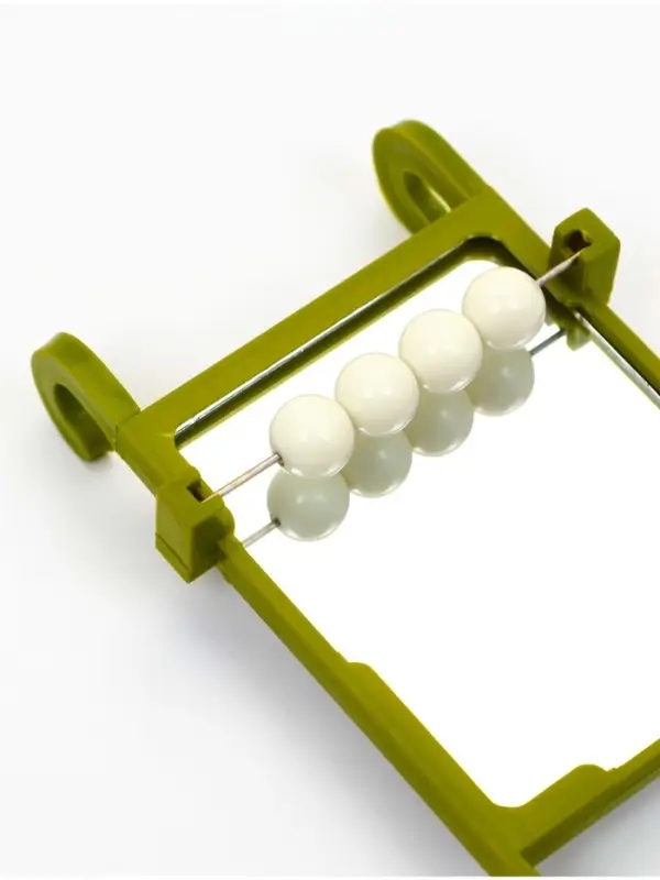Игрушка для птиц &laquo;Лесенка&raquo;, 20&times;5.5 см, 4 ступени, зеркало, бусинки, зелёная