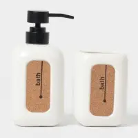 Аксессуары для ванной SAVANNA &laquo;Лофт&raquo;, 2 предмета, дозатор для мыла, стакан