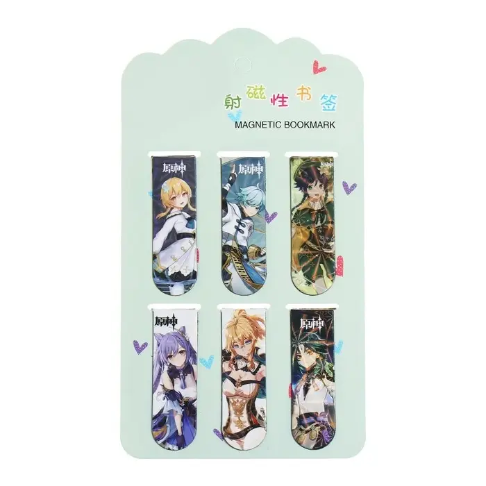 Набор магнитных закладок для книг Calligrata 6 штук, Набор магнитных закладок для книг Calligrata 6 штук, "Аниме", МИКC
