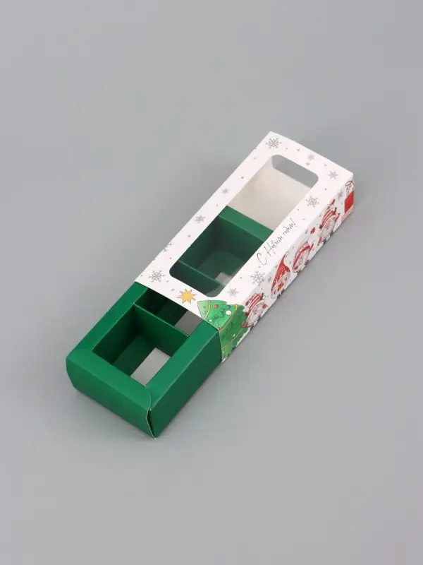 Коробка подарочная для 3 конфет &laquo;Гномики&raquo;, 13.3&times;3.3&times;5.8 см