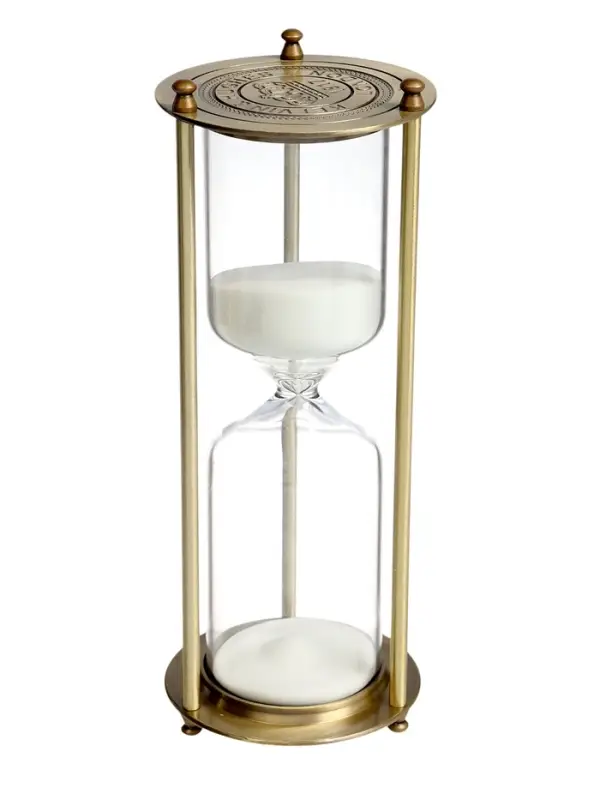 Песочные часы, на 45 минут, 8&times;21 см, металлические, медные
