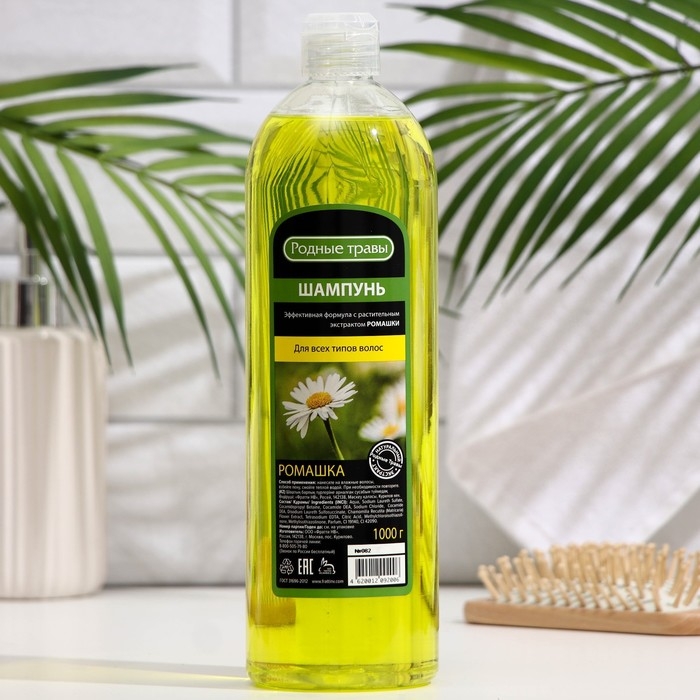Шампунь  Шампунь "Родные травы", для всех типов волос, с ромашкой, 1000 мл