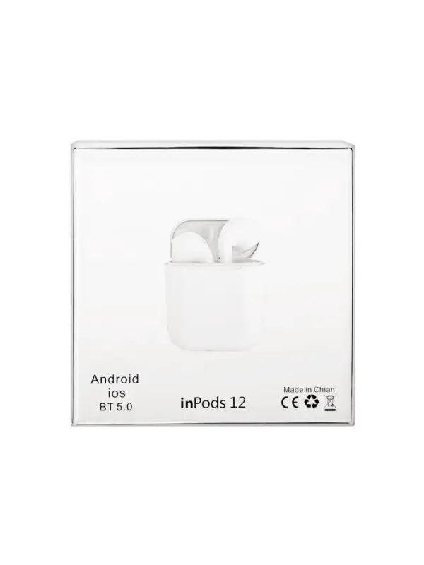 Наушники беспроводные Luazon i12, TWS, вкладыши, Bluetooth 5.0, 35/300 мАч, жёлтые матовые Наушники беспроводные Luazon i12, TWS, вкладыши, Bluetooth 5.0, 35/300 мАч, жёлтые матовые