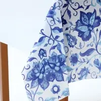 Скатерть одноразовая &laquo;Синие Узоры&raquo;, 130 х 180см