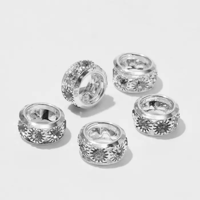 Разделители для бусин «Солнце», цвет белый в серебре Разделители для бусин «Солнце», цвет белый в серебре