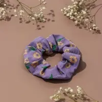 Резинка для волос QF &laquo;Орбита&raquo;, цветы лето, 10 см, жёлто-сиреневая