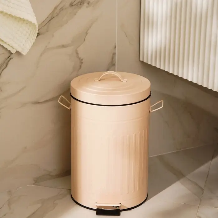 Ведро для мусора SL Home, 5 л, 28&times;21&times;31 см, бежевое