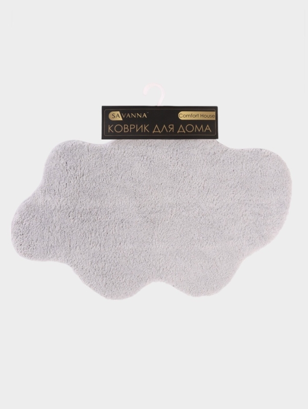 Коврик Savanna Cloud, 58×82 см, ворс 2 см, микрофибра, серый Коврик Savanna Cloud, 58×82 см, ворс 2 см, микрофибра, серый