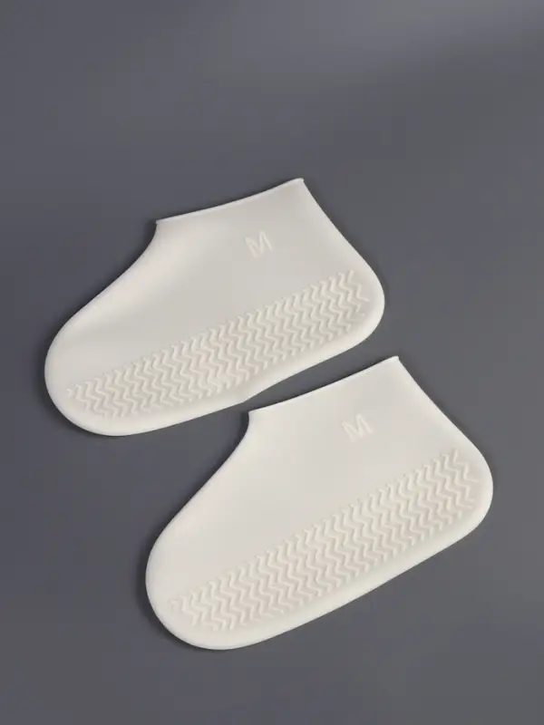 Чехлы для обуви, силиконовые, р-р M (35-39), 24.5 см, пара, белые