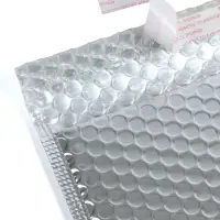 Пакет воздушно-пузырчатый, с клапаном и клеевым слоем, 25&times;30+4 см, п/э, 3 слоя, металлизированный