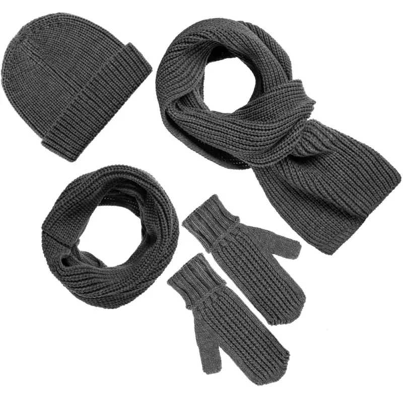 Варежки Nordkyn, серый меланж (эбонит), размер S/M