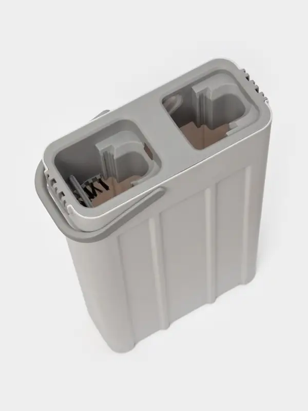 Швабра с отжимом и ведром Raccoon, швабра ПВА, ведро с отсеком для вертикального отжима 4.5 л, отсек для полоскания 2.5 л