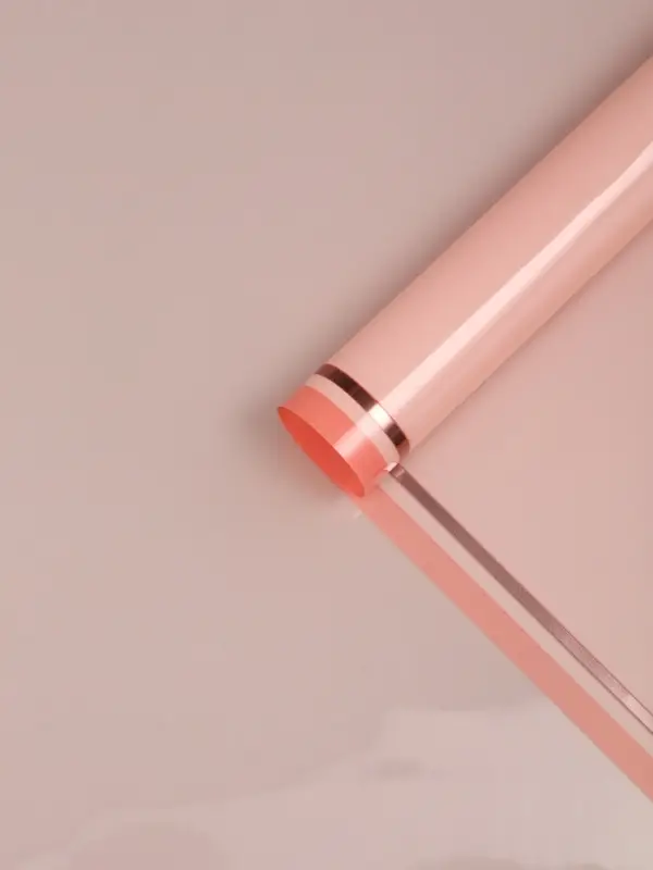 Пленка для цветов, "Двойная кайма", пудровый, 57х57&plusmn;2 см