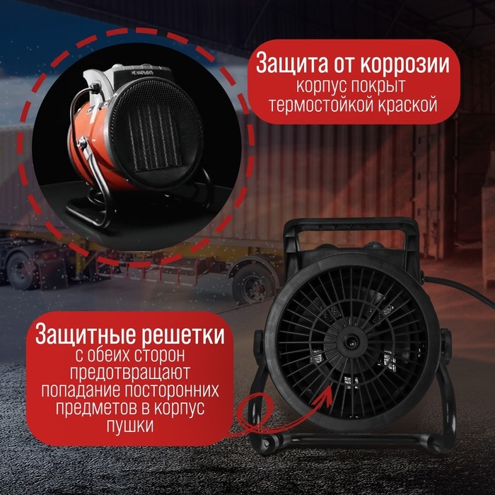 Тепловая пушка ЛОМ, электрическая, 220 В, 1000/2000 Вт, до 60 м2, 100 м3/час Тепловая пушка ЛОМ, электрическая, 220 В, 1000/2000 Вт, до 60 м2, 100 м3/час