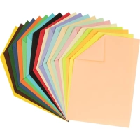 Бумага цветная Комус Класс ColorPics А4,20л,20цв,тонированная в массе