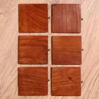 Подставки под горячее, 6 шт., 11&times;11&times;10 см, дерево шишам