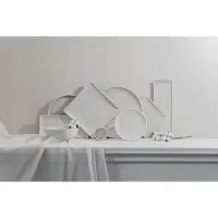 Блюдо для подачи Magistro Slate, 21&times;1.6 см, фарфор, белое