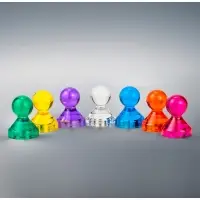 Набор магнитов, 24 штуки для доски &laquo;Пешки&raquo;, 11&times;17 мм, 7 цветов