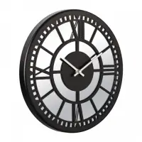 Часы настенные, интерьерные, бесшумные, d-32 см, металл с зеркалом Часы настенные, интерьерные, бесшумные, d-32 см, металл с зеркалом